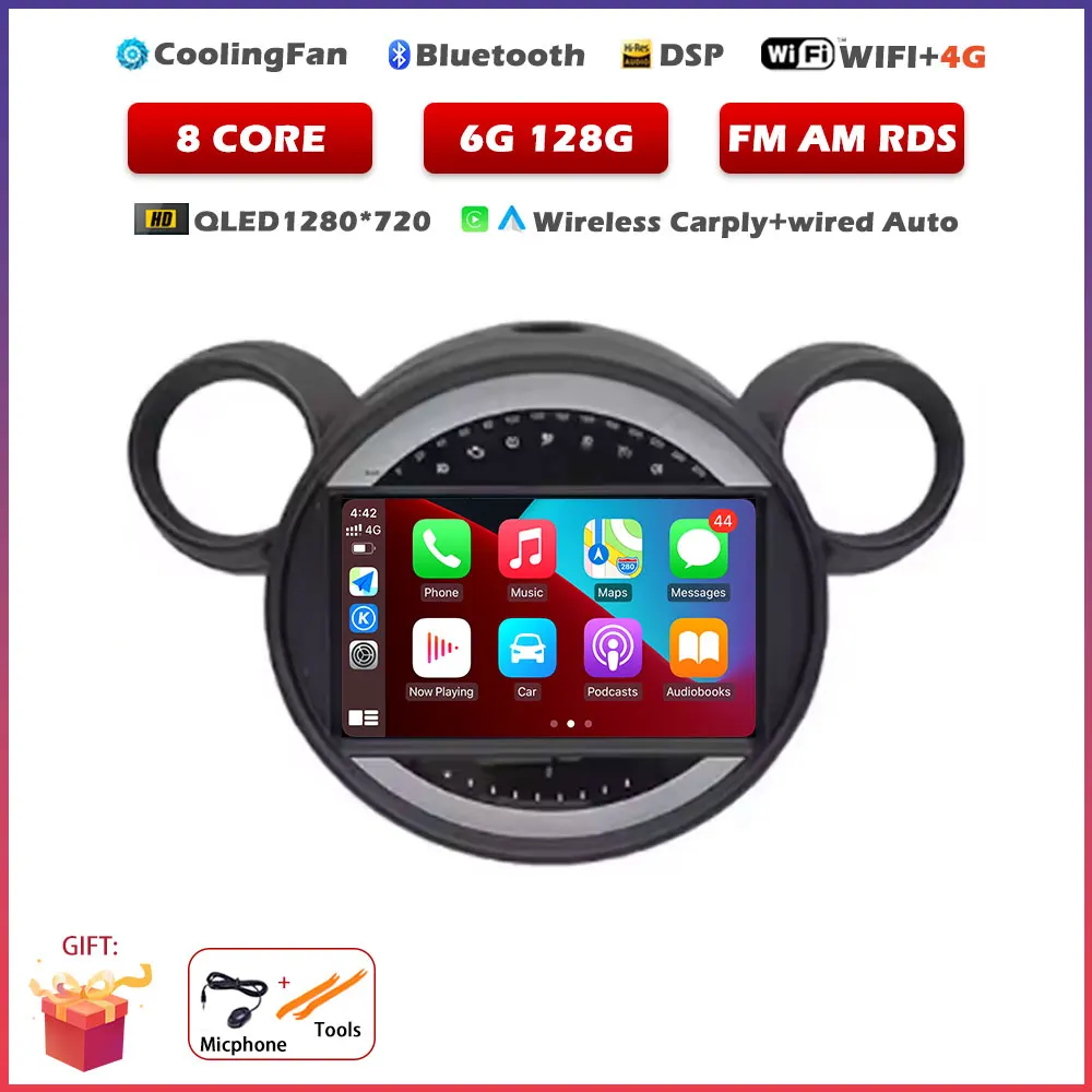 Voor BMW Mini Cooper Countryman R56 R60 2011-2013 Android 16 Auto Carplay Auto GPS Navigatie Stereo Multimedia Speler Scherm gereedschap
