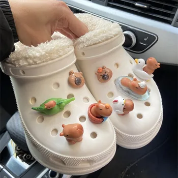 귀여운 카피 바라 세트, 크록스 러블리 액세서리, 재미있는 신발 장식, 인기 장식, 나막신 샌들 선물