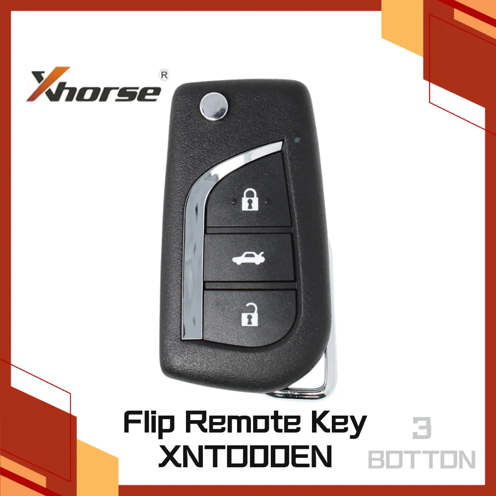 Xhorse XNTO00EN Wireless Remote Key Toyota Flip 3 Buttons