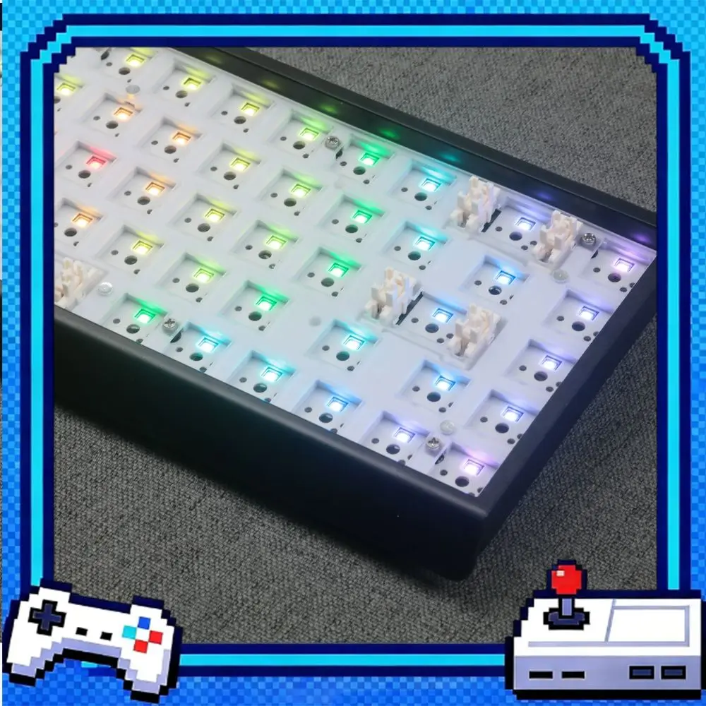 ZUOYA GMK68 メカニカルキーボードキット 3モード ホットスワップ RGB ゲーミングキーボード DIYキット カスタマイズ サンドイッチコットン ゲーマーキーボードキット