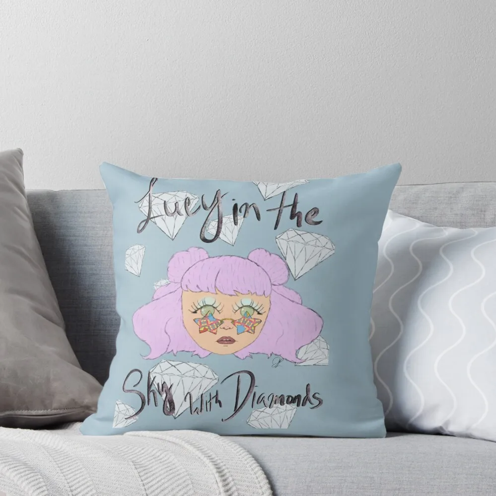 

Lucy in the sky with diamonds/the girl with kaleidoscope eyes Throw Pillow Pillowcases Bed pillowcases pillow