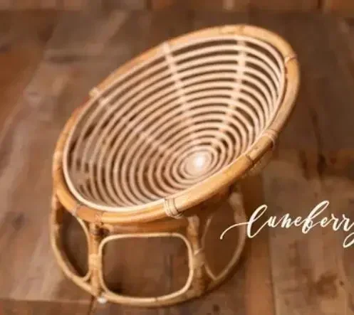 Baby Photography Props Papasan Chair Newborn Photo Shooting Bed Basket Vintage Crib for Boys Girls Fotografia Accessories