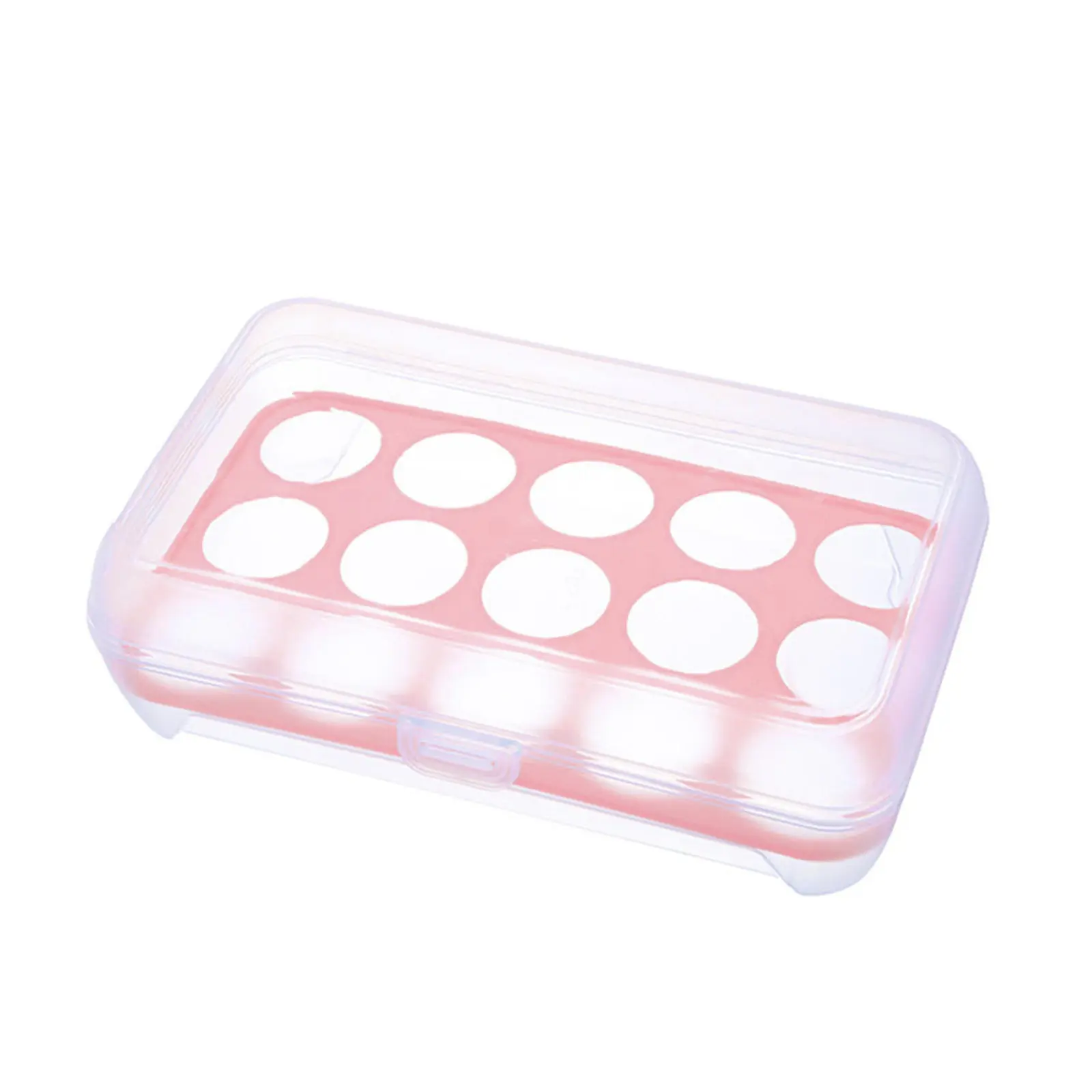 15 Grid Transparent Lightweight Plastic Egg Container for Refrigerator Freshness Preservation Space Saving Egg Holder Kitchen