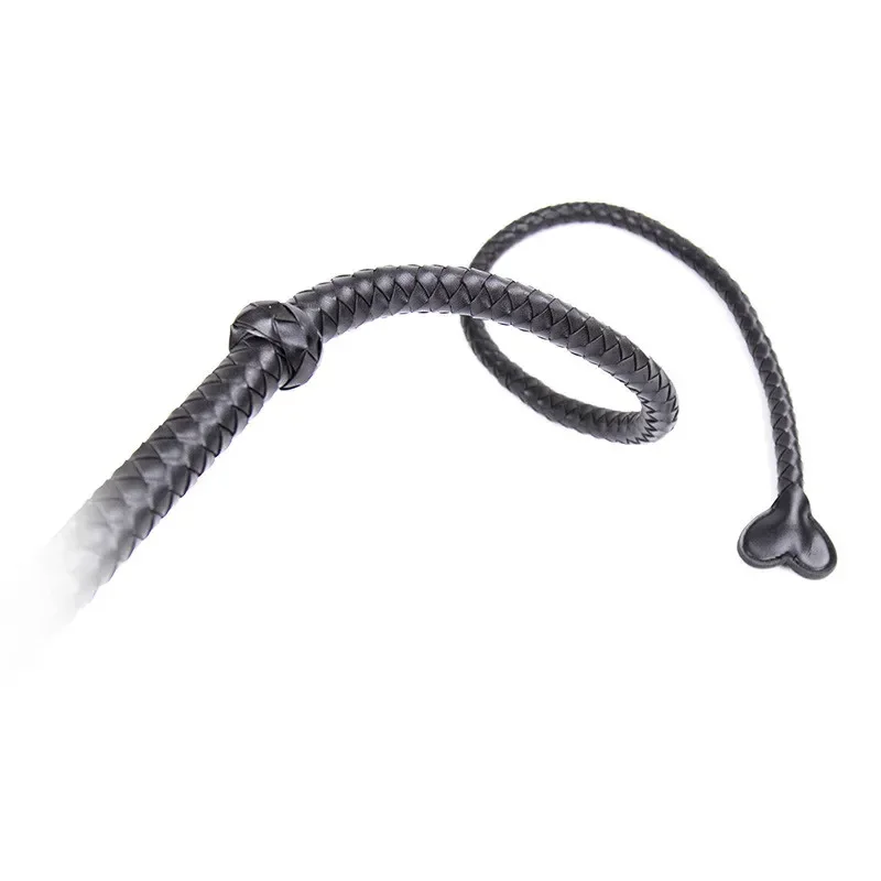 سوط قصير لتدريب الحصان من جلد البولي يوريثان بطول 1.3 متر مع مقبض جلدة ومجداف متناثر لرياضة الفروسية والعناية بالحصان #5