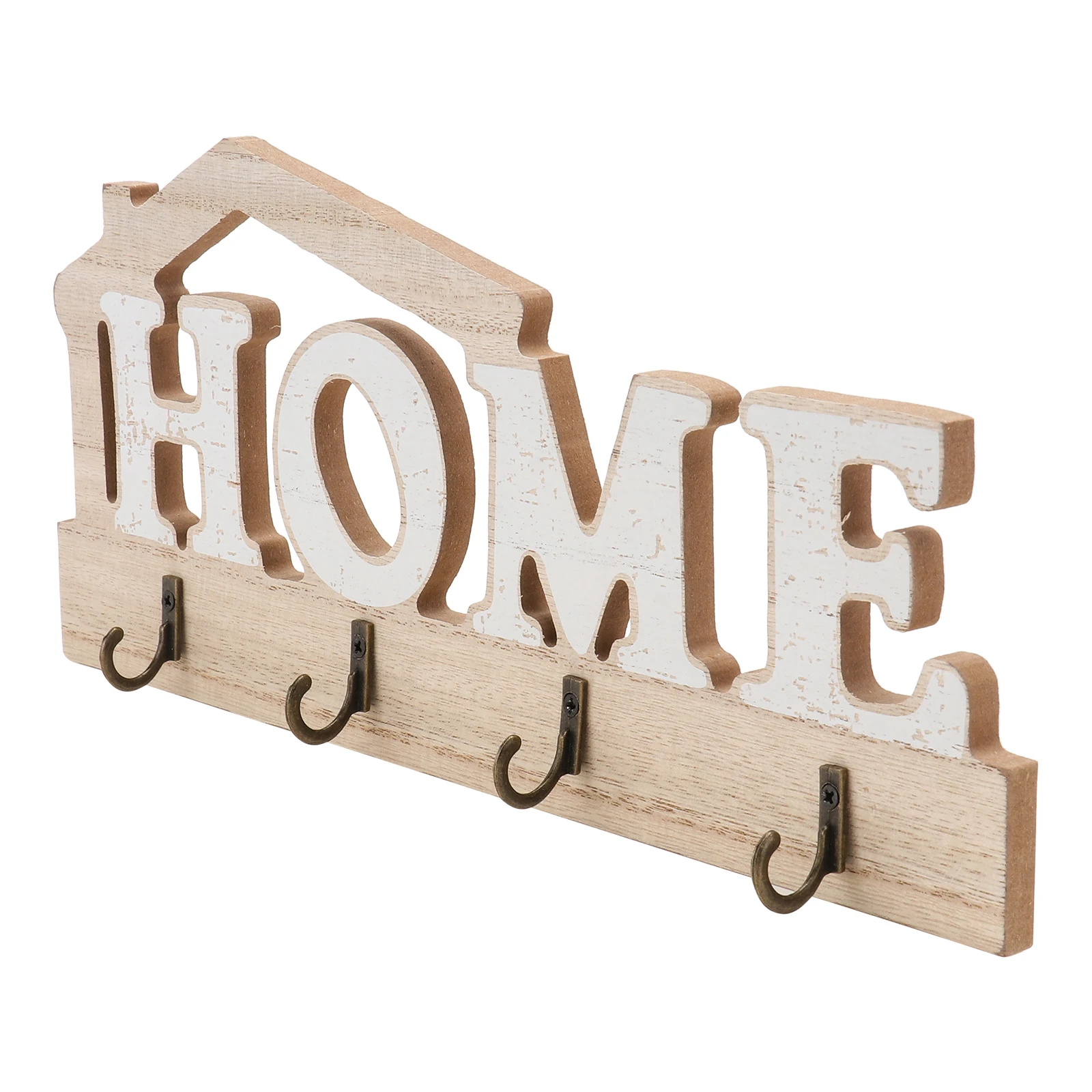 

Wall Mounted Hooks Decoration Garment Key Holder Rack Storage Hook Wooden Wall Decor Coat Hat Hanger Hook Household