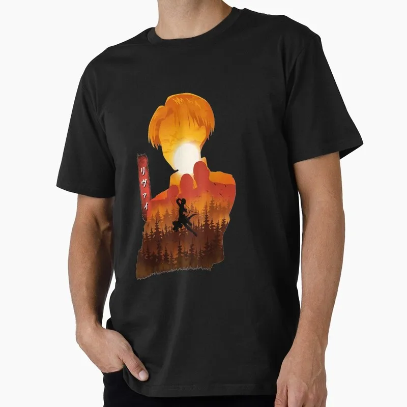Captain Levi 1205 Attack on Titan Anime Gift T shirt Short Sleeve Tee Shingeki no kyojin Print Graphic Clothes US size tops