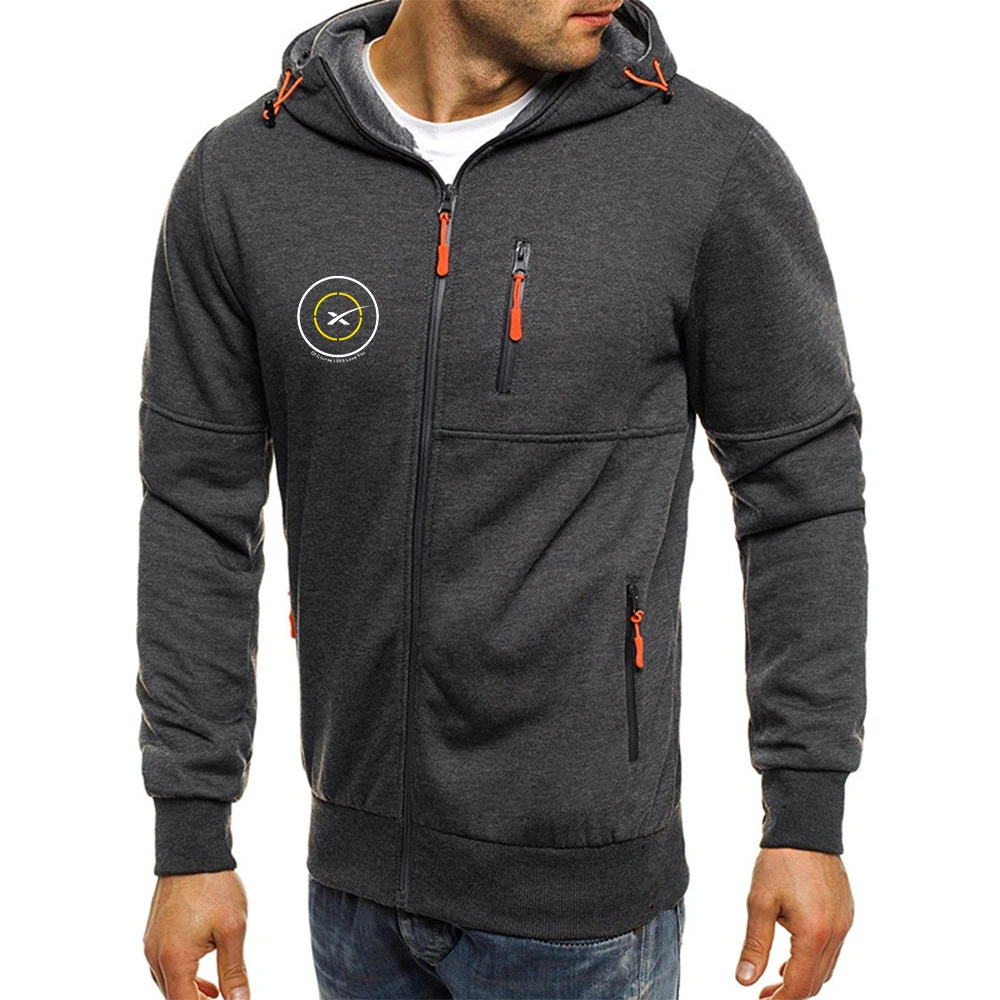 2025 Popular Man SPACEX SPACE X LOGO ELON Jacket Men Autumn Man's Loose Tops Coat Print New Type Sports Comfortable Hoodies