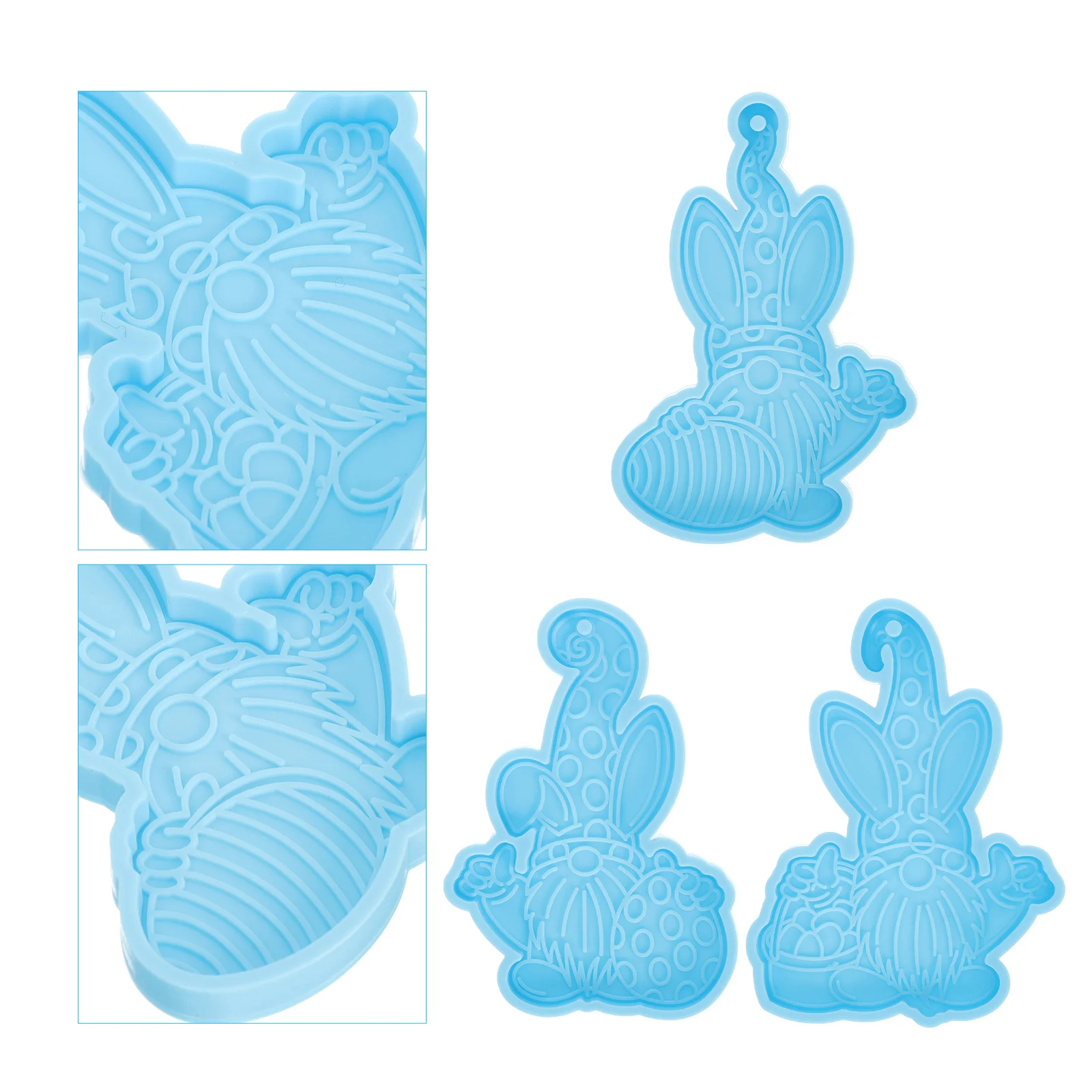 

3Pcs Silicone Key Ring Mold DIY Pendant Mould for Handmade Craft Keychain Making Projects Key Ring Mold Silicone Mould