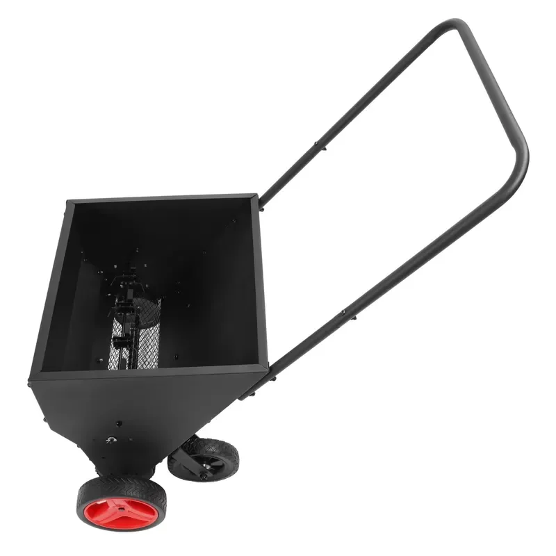 Resistant Metal Mesh Basket Spreader - Adjustable Rate Lawn Drop & Compost Spreader