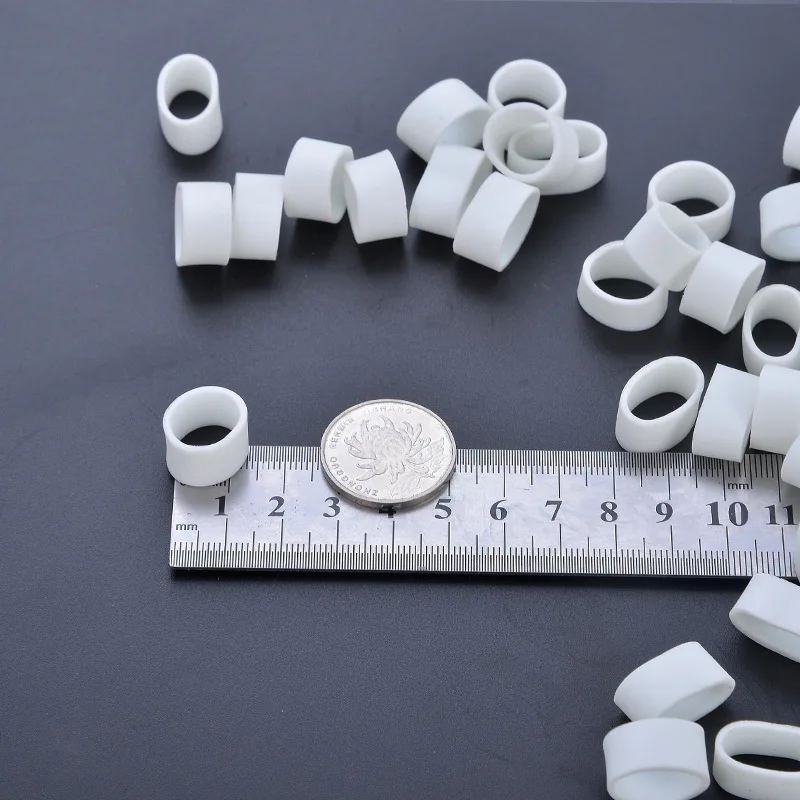 500 Pcs White Rubber Bands Diameter 15mm Strong Elastic Silicone Rubber Band Rubber Ring Elastic Bands Home Office Accessories