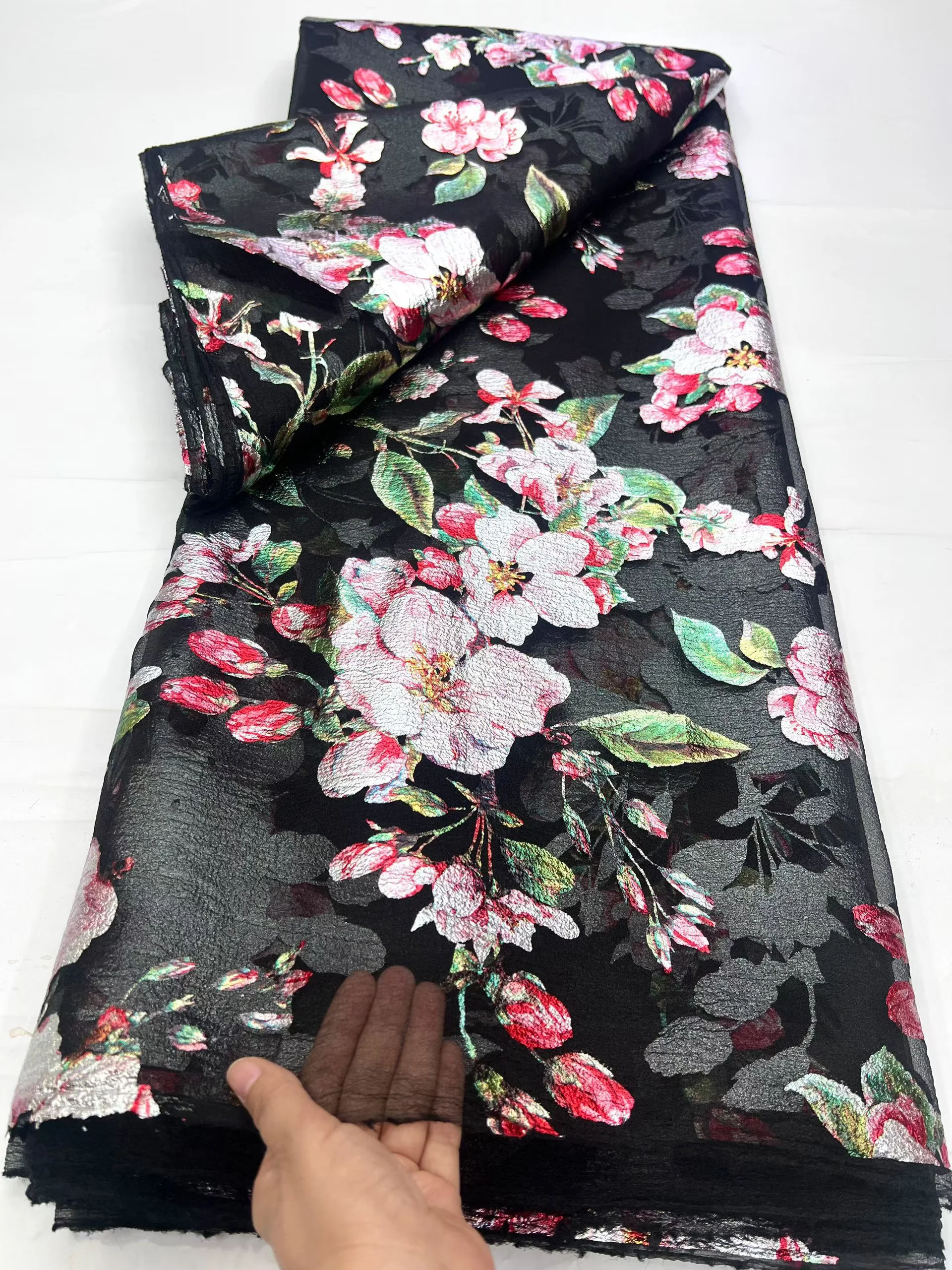 

African Jacquard Lace Fabric French Net Embroidery Lace 2025 High Quality Nigeria Brocade Fabric For Women Wedding Dresses