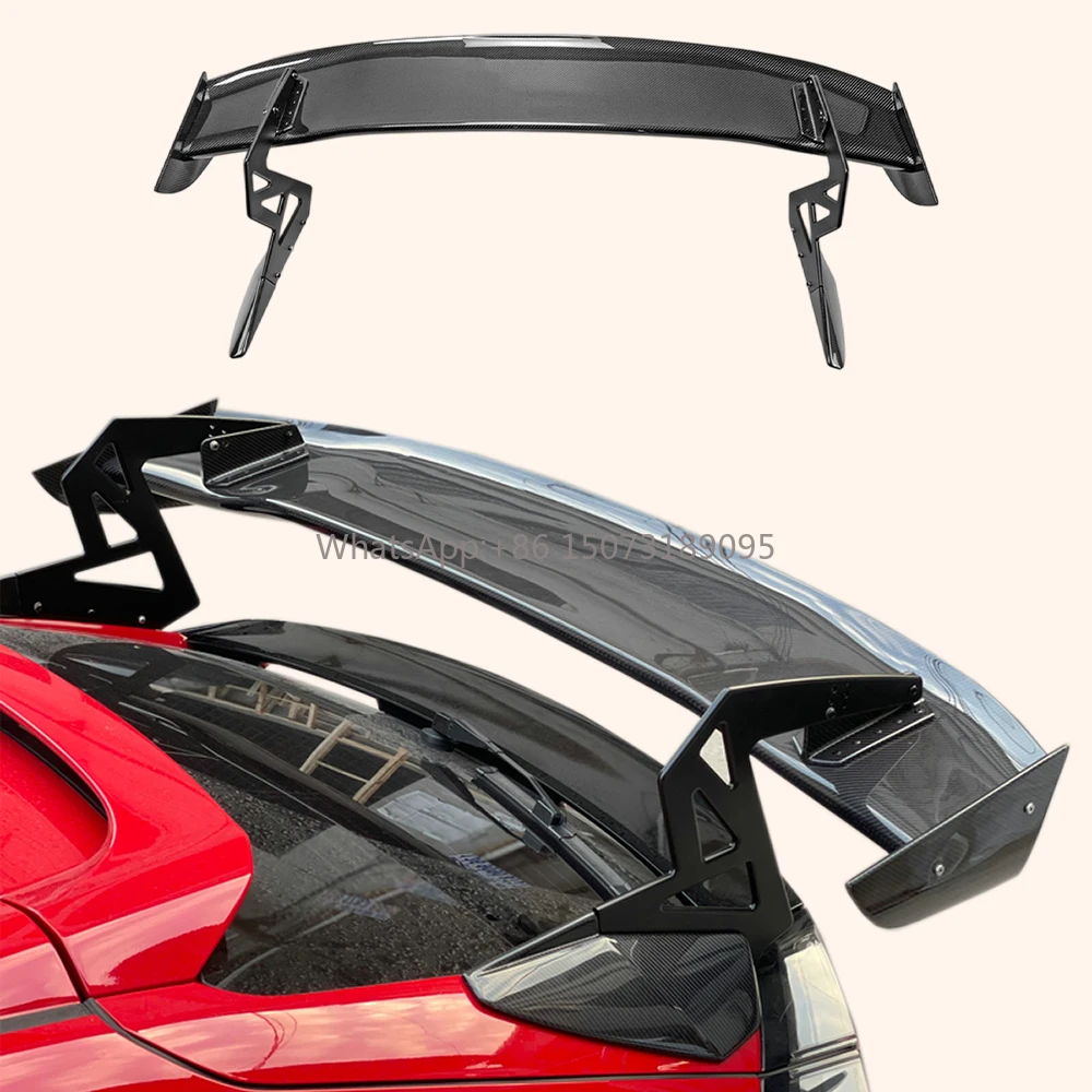 

For Honda Civic Type R FK8 2017-21 Carbon Fiber SPN Style Rear Trunk GT Spoiler Wing Replacement Installation