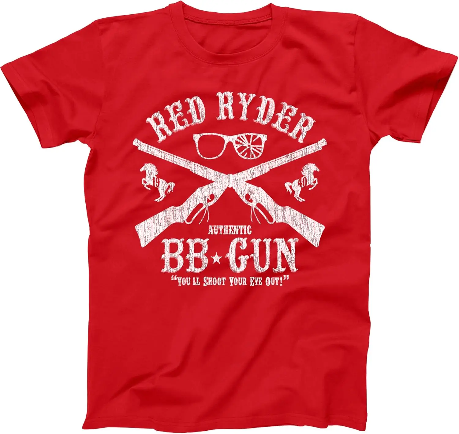 Red Ryder BB Gun Christmas Holiday Movie Retro Old School Shoot Eye Out Classic Xmas Ugly Sweater Party Humor Mens Shirt