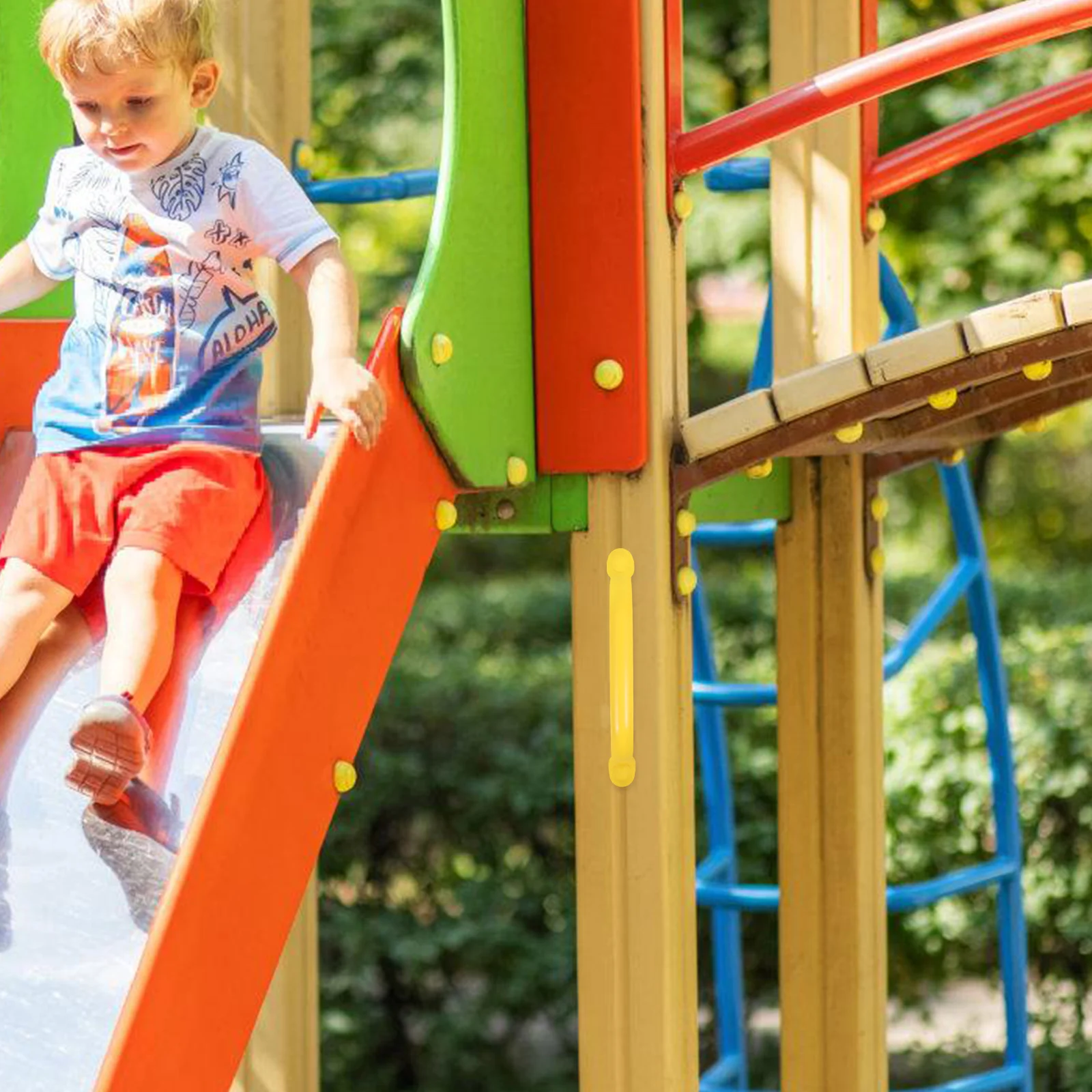 

2Pcs Safety H les Playground Accessories Yellow Grips for Climbing Frames Tree Houses Bathrooms NonSlip Plastic