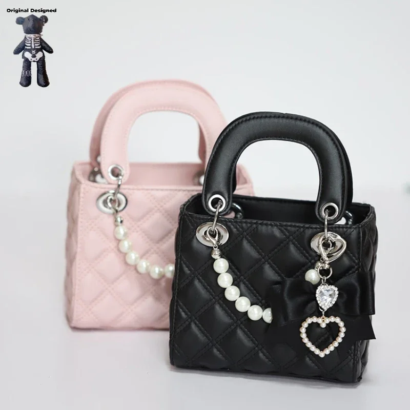 

Сумка для девочек, школьница JK, униформа, сумки, милые жемчужные цепочки, сумка через плечо, сумка-мессенджер, женская сумка из искусственной кожи