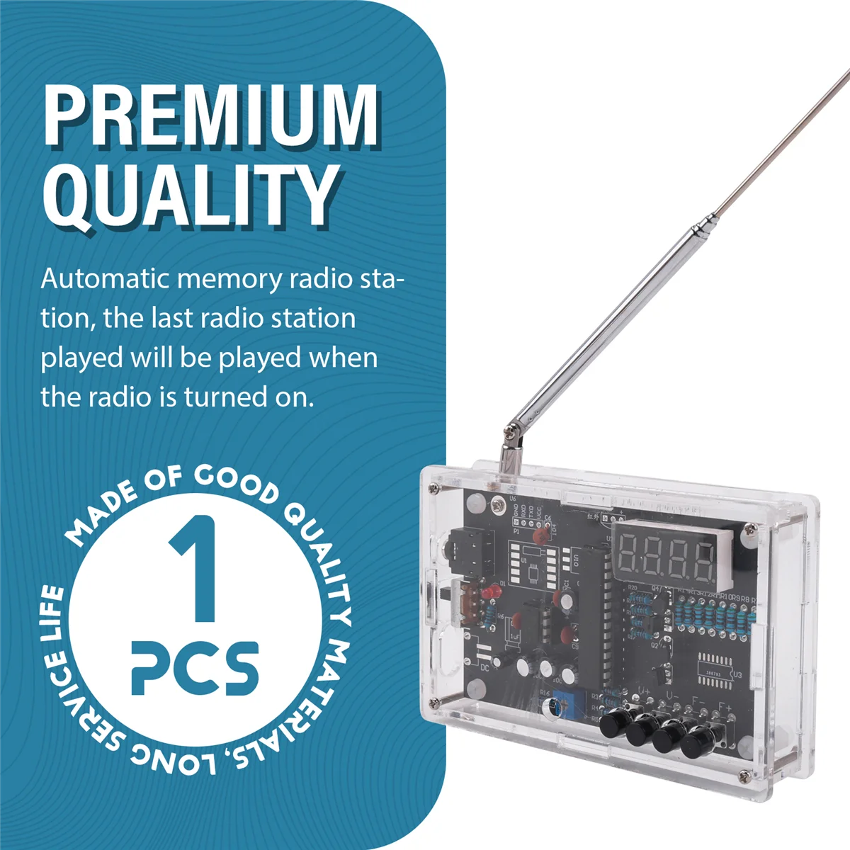 

M86K DIY FM-радио монтажный комплект цифровой трубчатый дисплей DIY сварочное электронное производство однокристальный микрокомпьютер обучающие детали