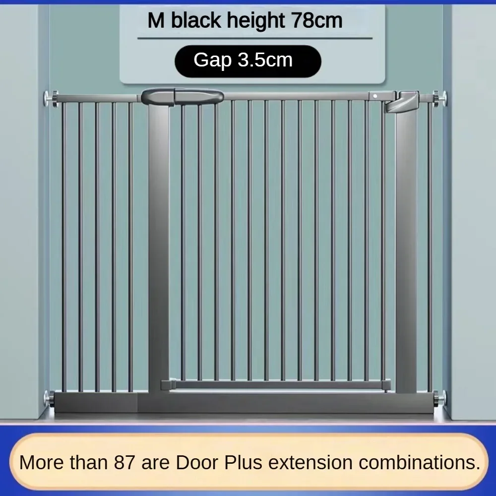 Pet Safety Gate, Retractable, Encrypted Gap, Reinforced Material, Hole-less Installation, Bi-directional Door Opening