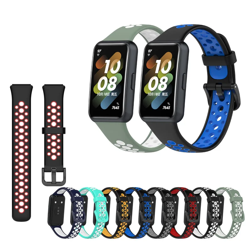 

Soft Silicone WatchBand Strap Wristband Accessories for Huawei band 6 7 / Honor band 6