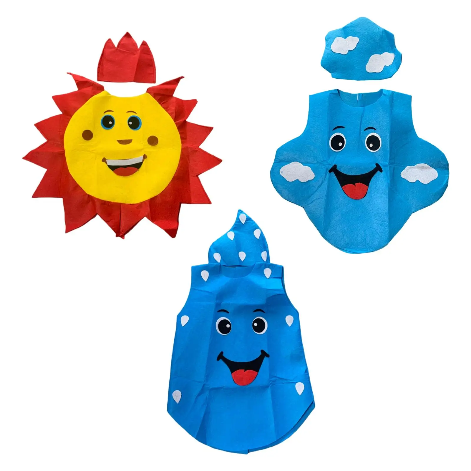 Kids Cosplay Costume Sun Waterdrop Cloud Clothes Children's Day Party Preschool Toddlers Costumes Dress Cute Halloween Role Play