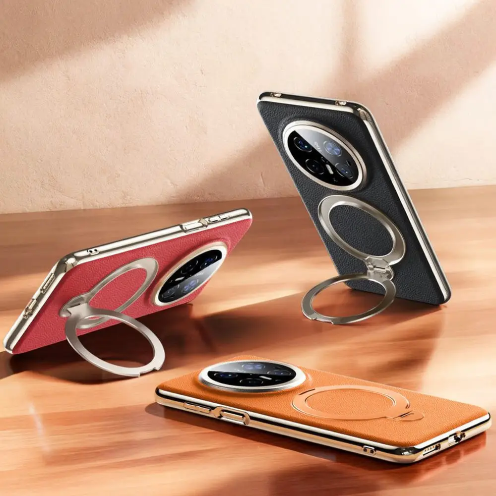 For Huawei Mate 80 Pro 70 Pro Plus Magnetic Leather Phone Case Premium Napa Leather Wireless Charging Protective Cover