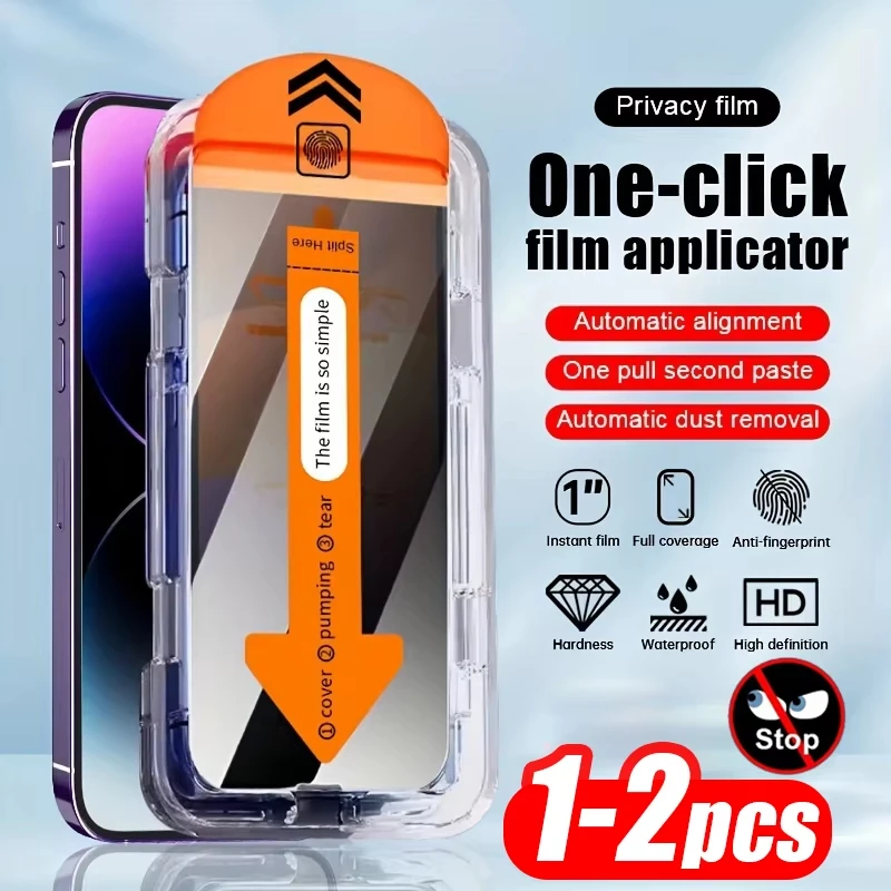 Anti Spy Tempered Glass Screen Protector For Samsung Galaxy S25 Ultra S26 Ultra S24 S23 Fingerprint Unlock Privacy Glass Film