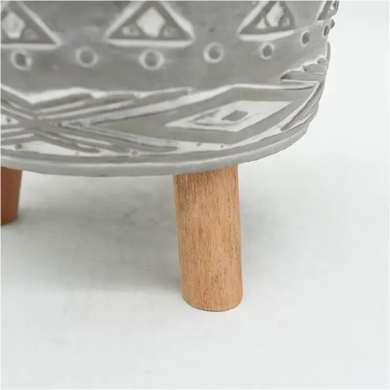Durable Concrete Cylindrical Flower Pot for Bonsai Eco Friendly Garden Planter Wholesale Heavy Duty Cement Vase for Indoor
