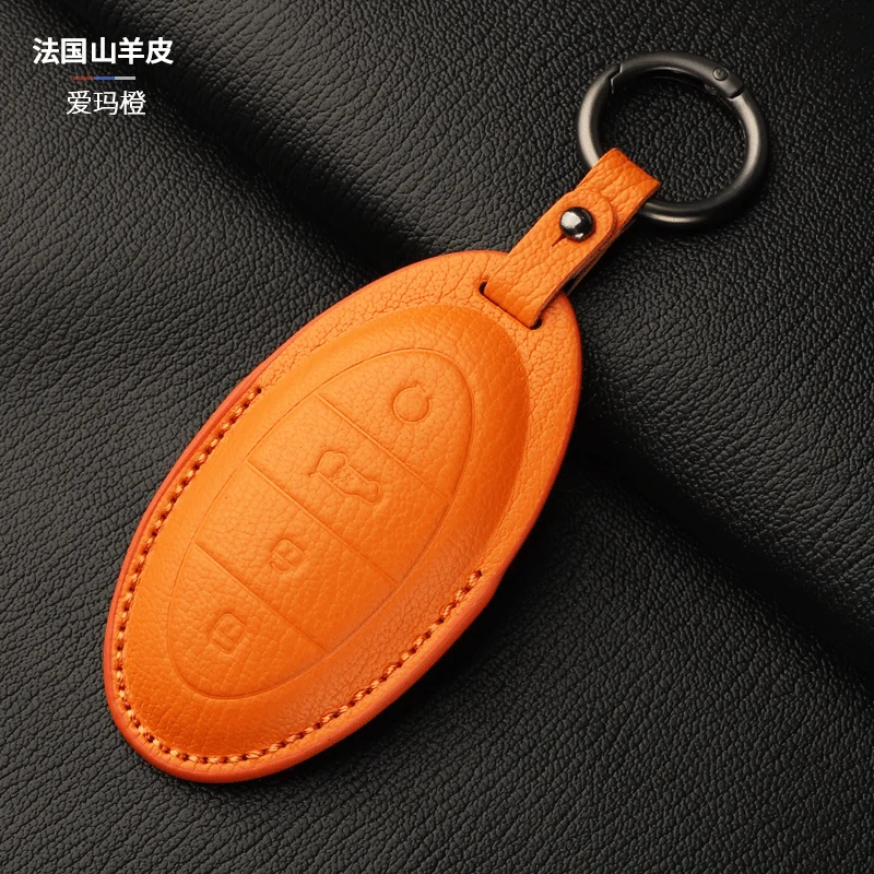 High end Genuine leather  key case box For BYD Yangwang U8 2023-2024 Full package exclusive key chain buckle car accessories