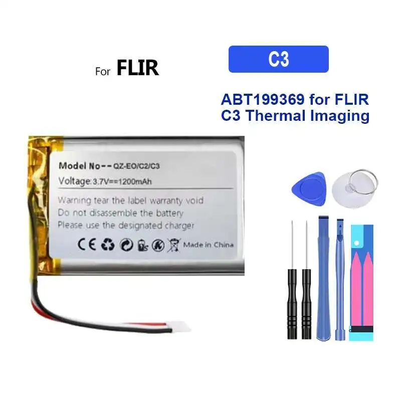 

Аккумулятор для тепловизионной камеры Flir C3 ABT199369, 703351, 1500 мАч, надежная замена