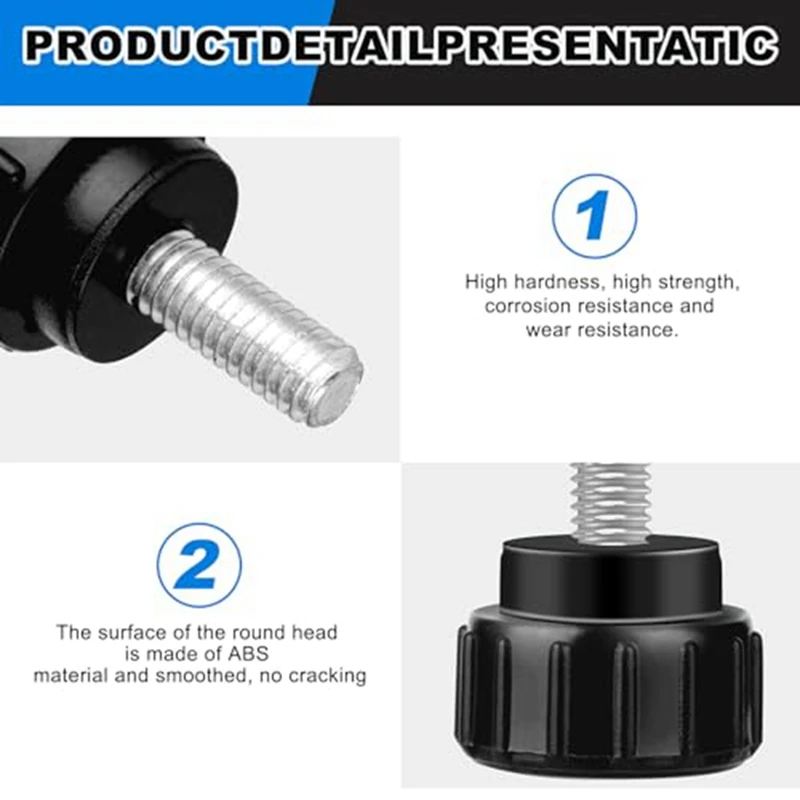 10Piece Thumb Screws Mount Screws M 4 X 10 Mm Knurled Thumbscrews With Carbon Steel Thread