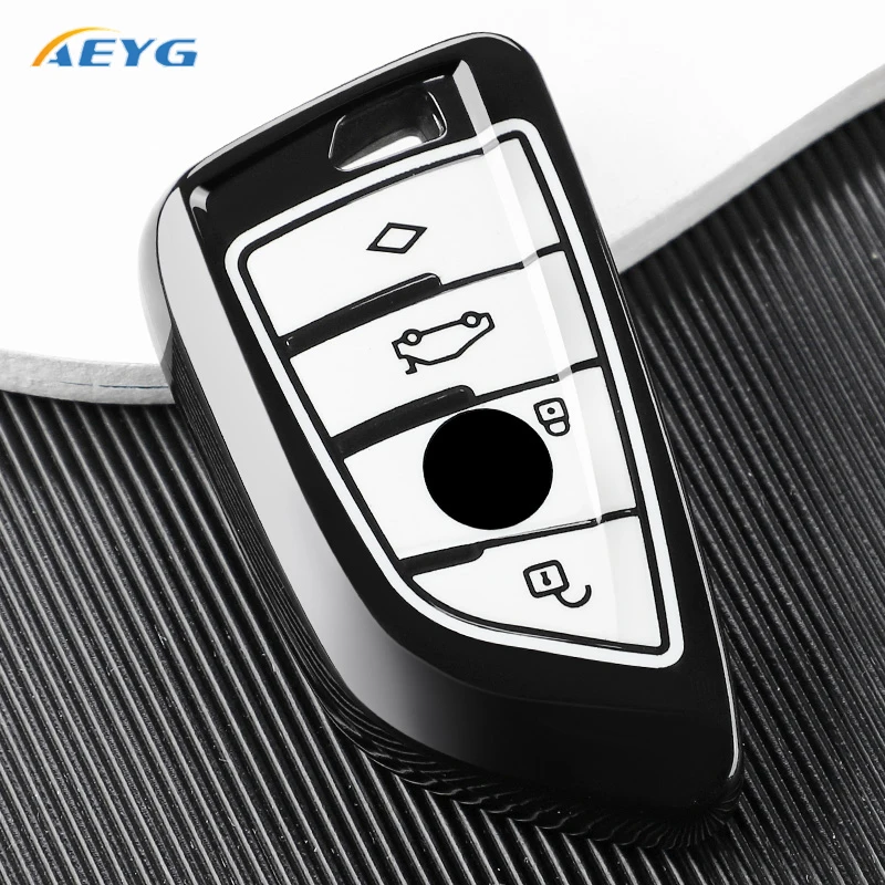 Soft TPU Car Remote Smart Key Case Cover For BMW X1 X3 X5 X6 X7 1 3 5 6 7 Series G20 G30 G11 F15 F16 G01 G02 F48 Accessories Bag