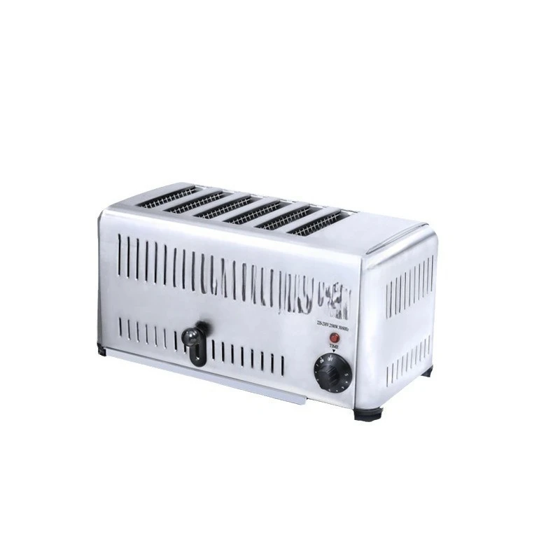 Six-Piece Toaster Commercial Bread Machine Cafeteria Toast