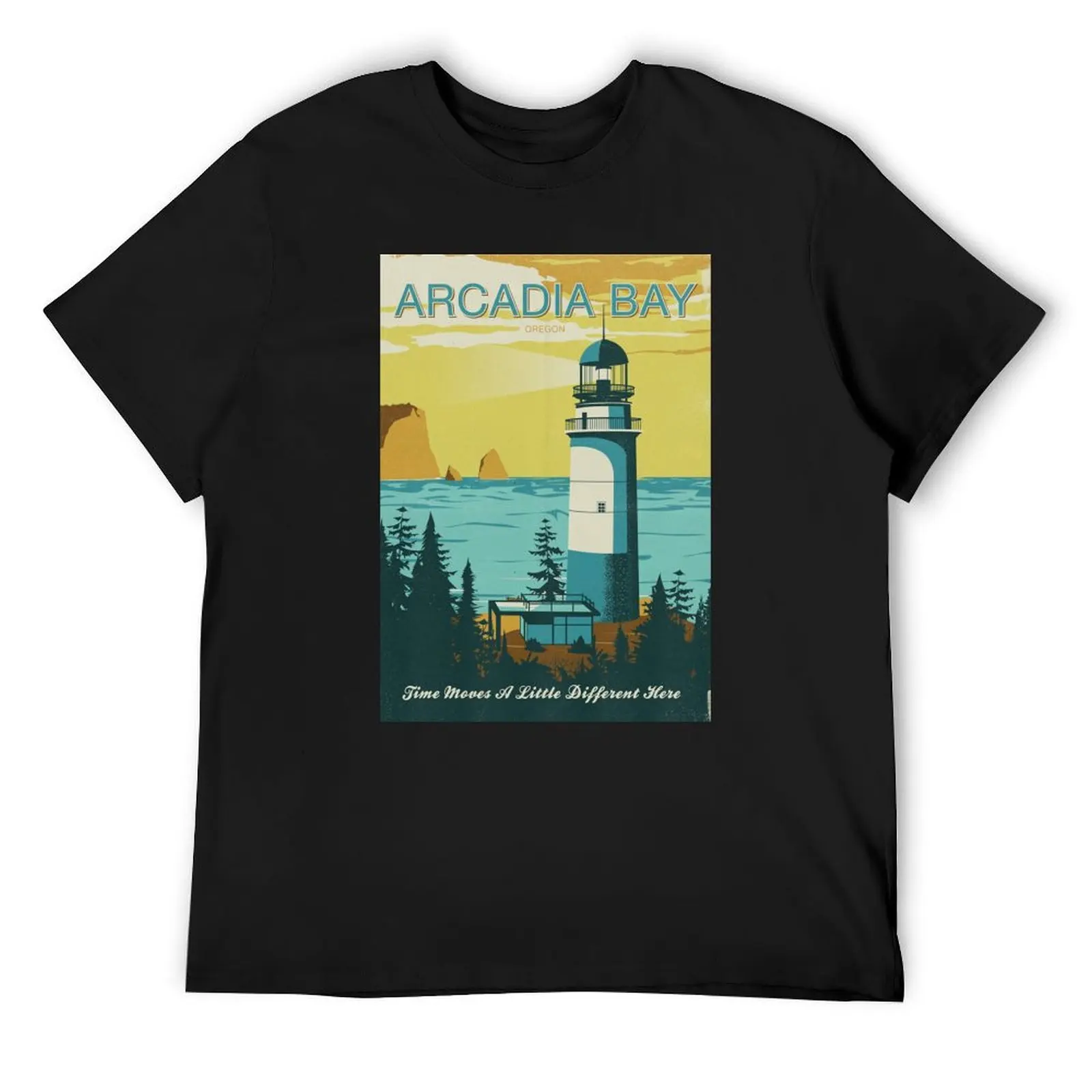 Arcadia Bay - Vintage Tourism Poster T-Shirt summer tops anime shirts graphic tee men