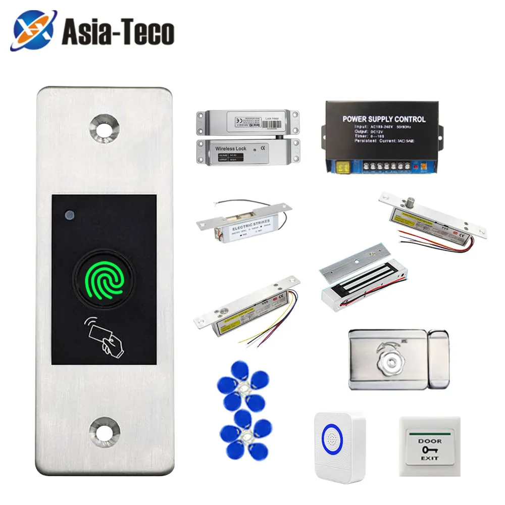 

RFID Reader Keyless Door Opener Metal Access Control scanner Mini IP66 Waterproof Embedded Mounted Fingerprint reader