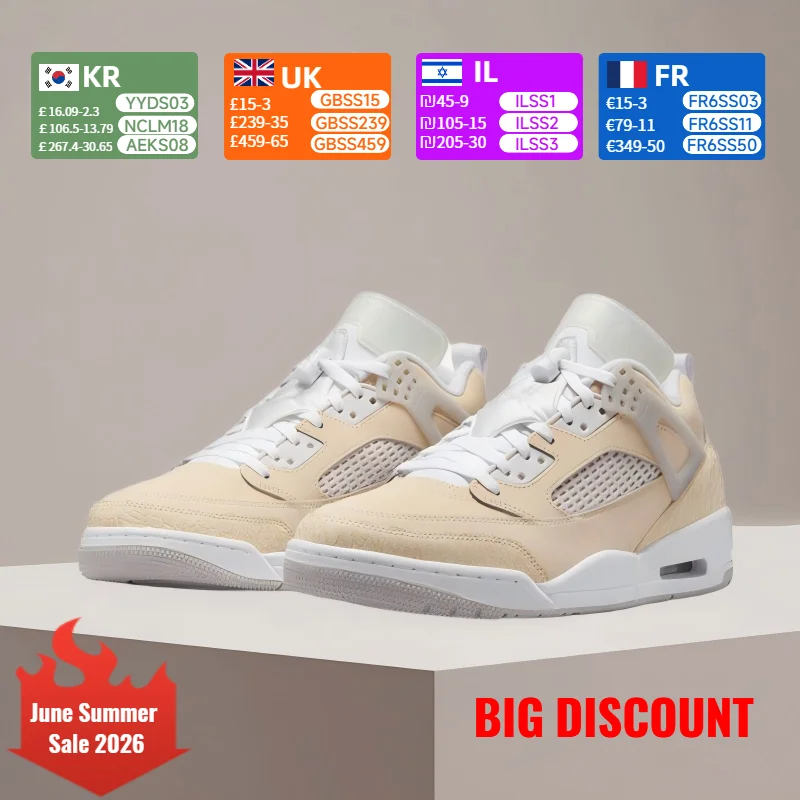 Nike Air Jordan 1 Spizike Low Sand Dune Colorway Zapatillas de baloncesto cómodas, antideslizantes y duraderas Estilo unisex HV6528100