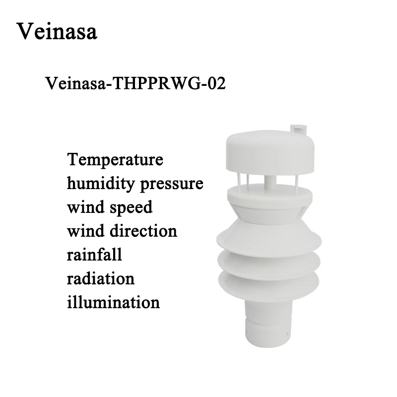 Veinasa-THRWPG-02 Ultraschall-Anemometer-Sensor, Boots-Anemometer, Temperatur- und Luftfeuchtigkeits-Druckbeleuchtung