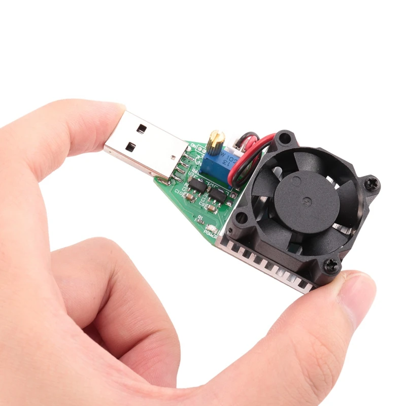 

USB 15W Battery Discharge Capacity Tester Adjustable Electronic Load Resistor 3.7-13V Voltage Replacement