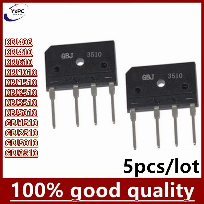 5pcs KBJ406 KBJ410 KBJ610 KBJ1010 KBJ1510 KBJ2510 KBJ3510 KBJ5010 GBJ1510 GBJ2510 GBJ3510 GBJ5010 Rectifier