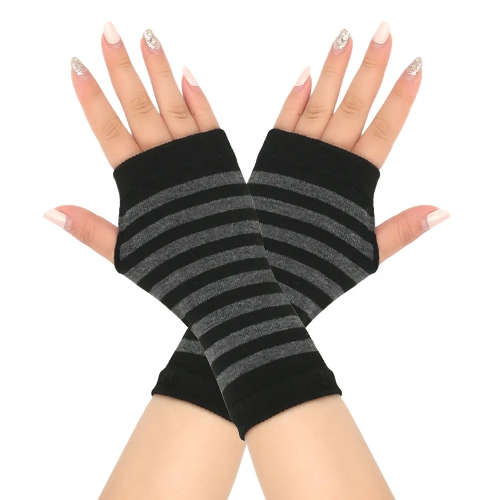 Neue Halbfinger-Sport-Handschuhe mit offenen Fingern, gestrickt, kurz, für Herren und Damen, Herbst/Winter, dünne DIY-Armabdeckung – Detail 23