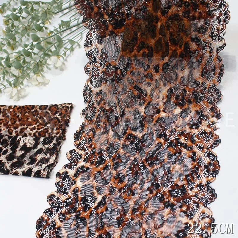 

20Yards Leopard Elastic Stretch Trim Skirt Hem Underwear Sewing Craft DIY Apparel Fabrics Lace For Bra Clothing Accessories