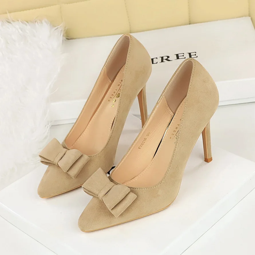 

BIGTREE Shoes Bow-knot Pumps Women High Heels 2026 Fashion Women Heels Lady Stiletto Shoes Wedding Shoes Classic Pumps Footwear