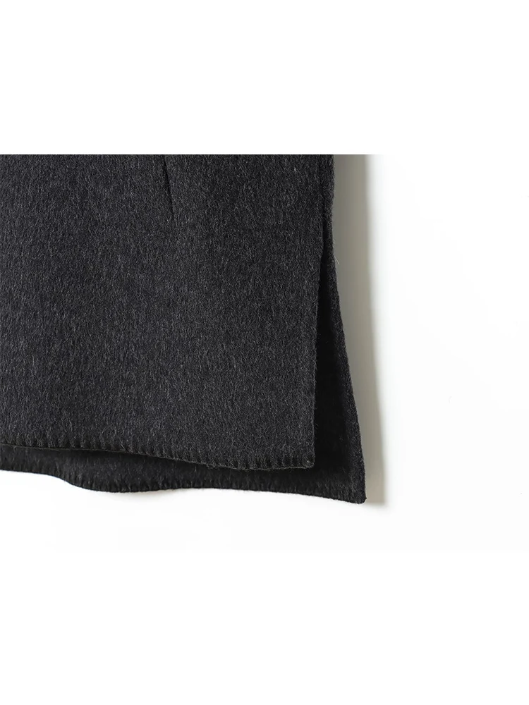 TFMLN 女性ファッション特大ジャケットコートヴィンテージ長袖タートルネックボタンアップ無地女性アウターシックなトップス