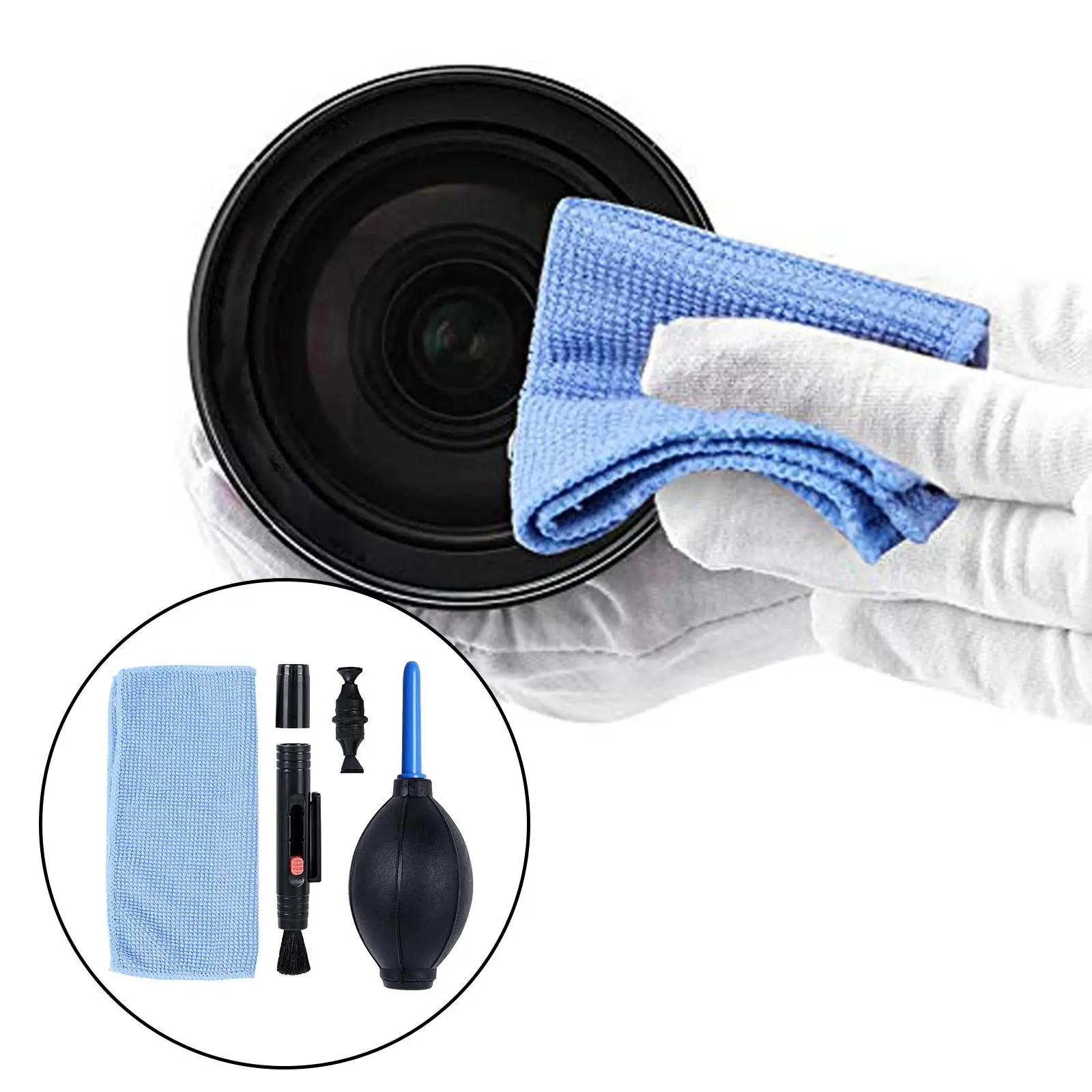 3 in 1 Camera Cleaning Kit with Dust Blower/Cleaning Cloth/Cleaning Pen Multifunctional for LCD VCR Telescope Watch Jewelry