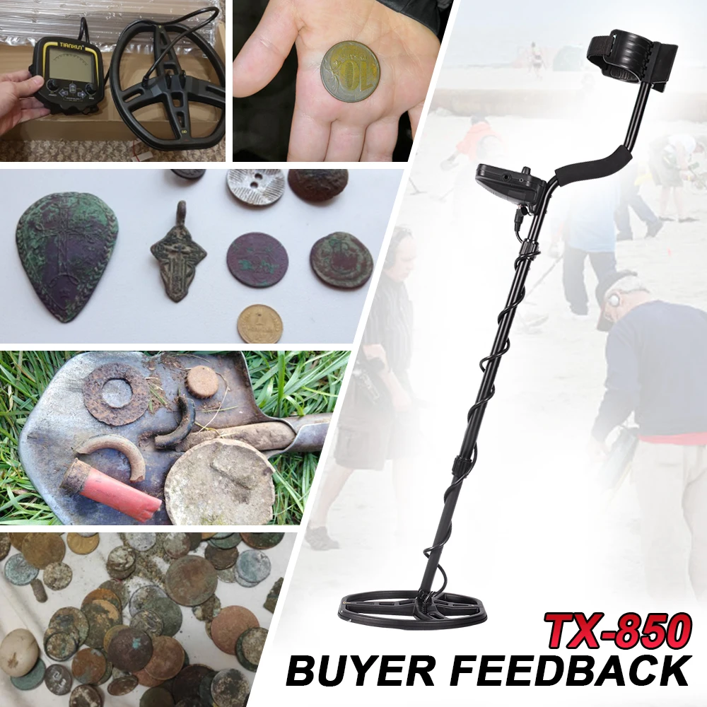 TX-850 Metal Detector Professional Underground Part Depth 2.5m Search Finder Gold Detector Treasure Hunter Detecting Pinpointer