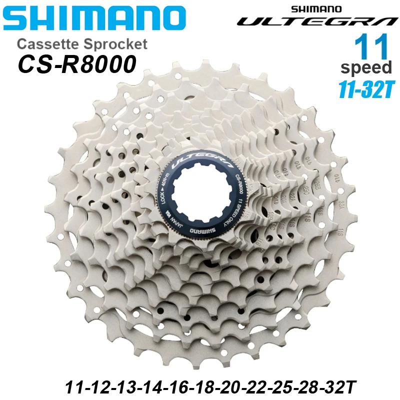 SHIMANO ULTEGRA R8000 11 Speed Road Cassette Sprocket CS-R8000 11-28T 11-30T 11-32T HG800 34T Road Bike Cassette Bike Parts