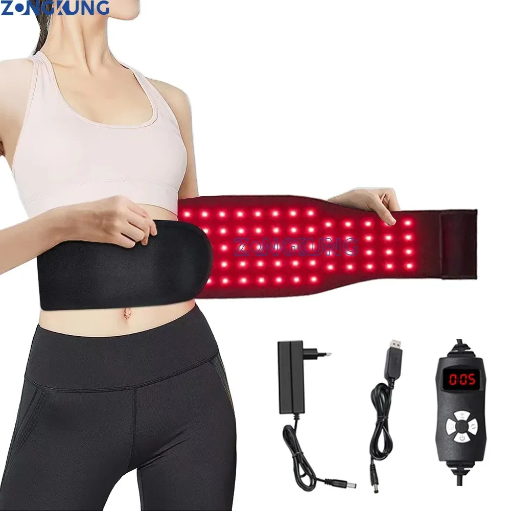 New 85Pcs Lamp Red Light Wrap Belt Waist Pad Body Near Infrared 850nm&660nm Belt for Body Fat Weight Loss Sliming Fatigue Relief