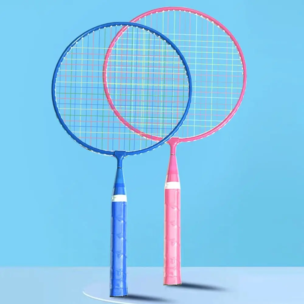 Lightweight Children Badminton Rackets Iron Alloy with Carrying Bag Kids Badminton Set Sports Equipment Family Game Toy