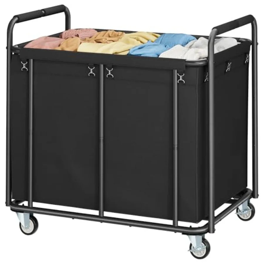 

Rolling Laundry Hamper 450L Extra Large Laundry Basket with Wheels Heavy Duty Laundry Cart with Metal Frame Commercial Laundry