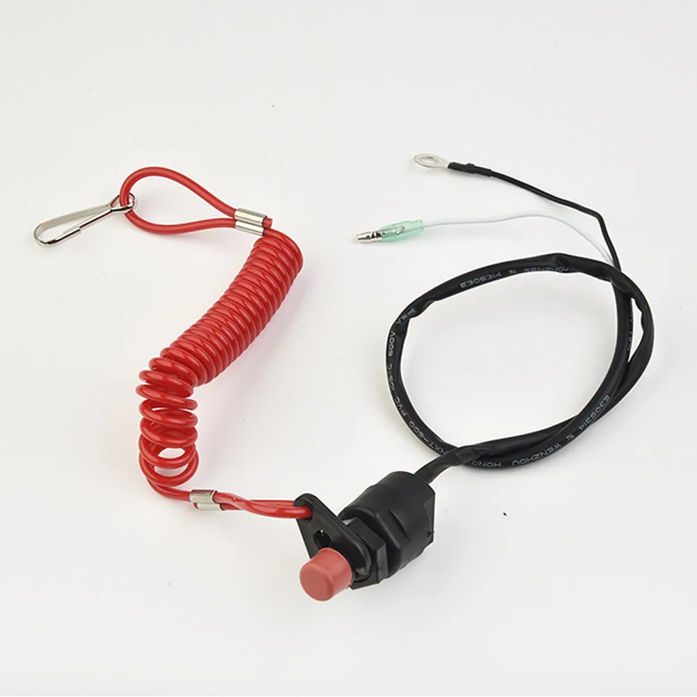 

Wire Outboard Kill Switch Engine Component Plastic Black Safety Lanyard Motor Replacement Protection Practical