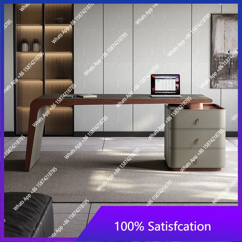 

SS скандинавский деревянный офисный стол, компьютерный игровой стол, офисный стол для спальни, роскошный длинный дизайн, мебель для дома Mesas Escritorio