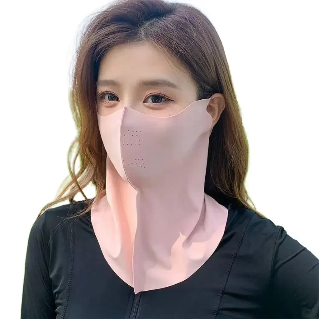 AliExpress NONE 1Pcs Sunscreen Veil Summer Protection Breathable  Ice Silk  Mask for Outdoor Hyaluronic Fashion